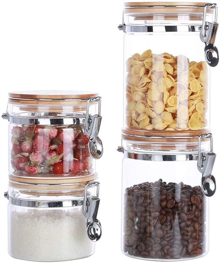 Borosilicate Glass Jars With Bamboo Lids