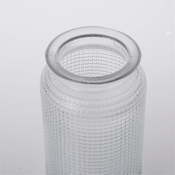 Decorative Clear Glass Diamond-Faceted Flower Vases