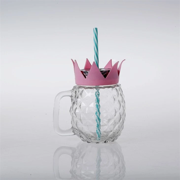 Glass Pineapple Straw Cup