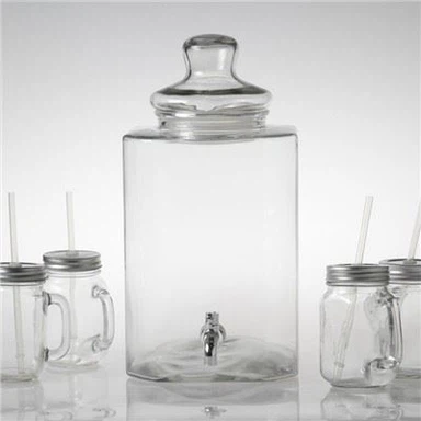 Стеклянный диспенсер для напитков со льдом и чаем
