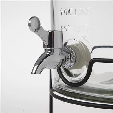 Стеклянный дозатор напитков с герметичным шпиготом