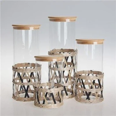 Borosilicate Glass Jars With Bamboo Lids
