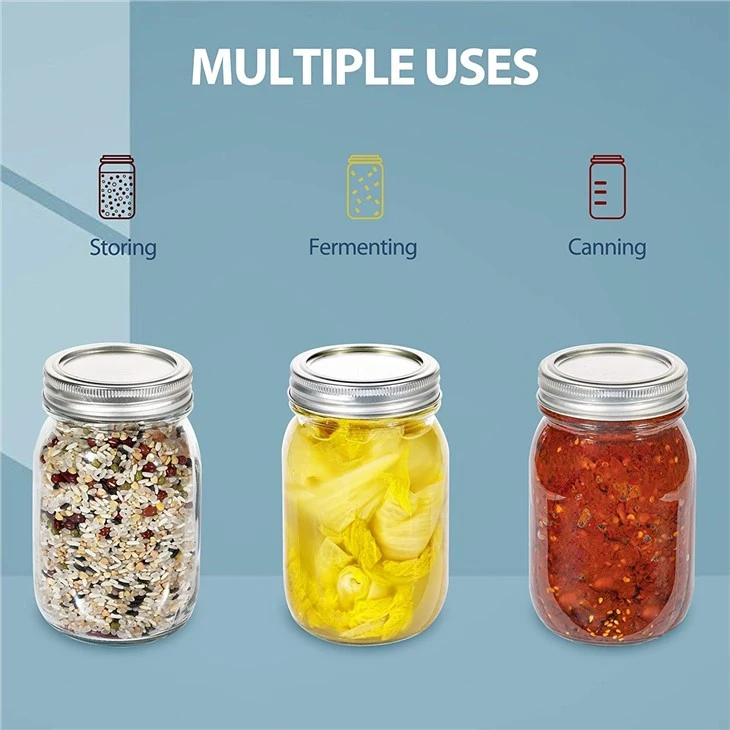 Glass Canning Jars With Metal Airtight Lids