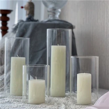 Подсвечник ваза с высоким боросиликатным цилиндром