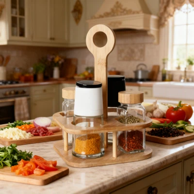 Набор специй со смешанной крышкой, 4 -баночки