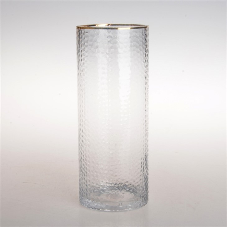 Высокая прямая стеклянная ваза